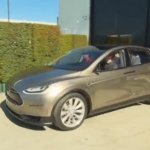 New Tesla SUV Crossover on Display